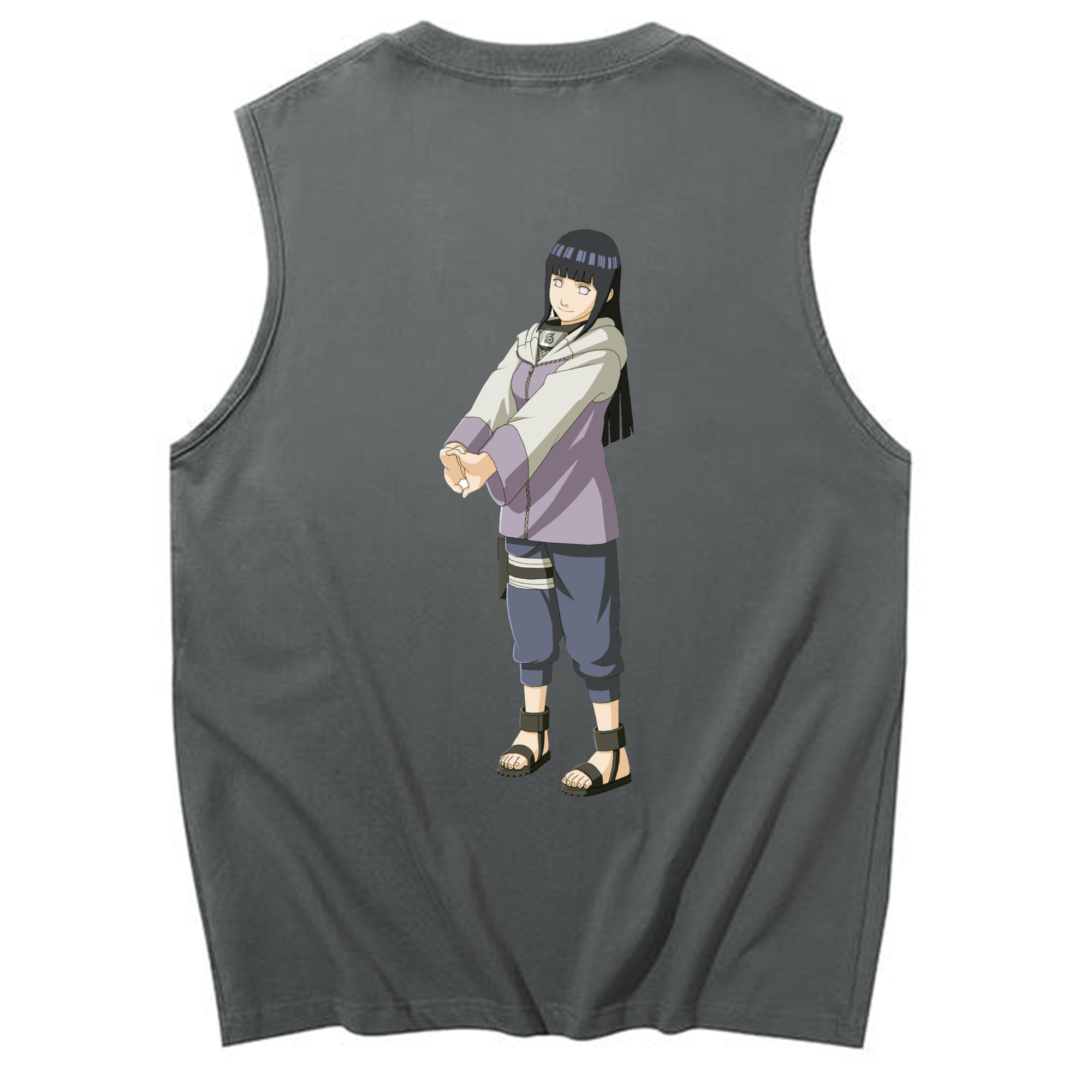 （画像用） NARUTO -ナルト- 日向ヒナタ Hyūga Hinata コットン100％タンクトップ（背面プリント）